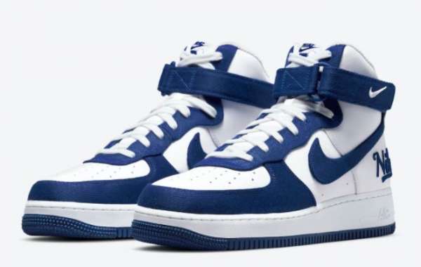 2021 Latest Nike Air Force 1 High EMB “Dodgers” DC8168-100
